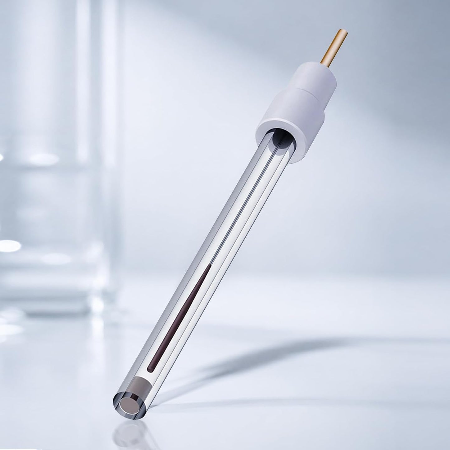 GaossUnion Silver/Silver Chloride Ag/AgCl Reference Electrode, 6 mm Diameter
