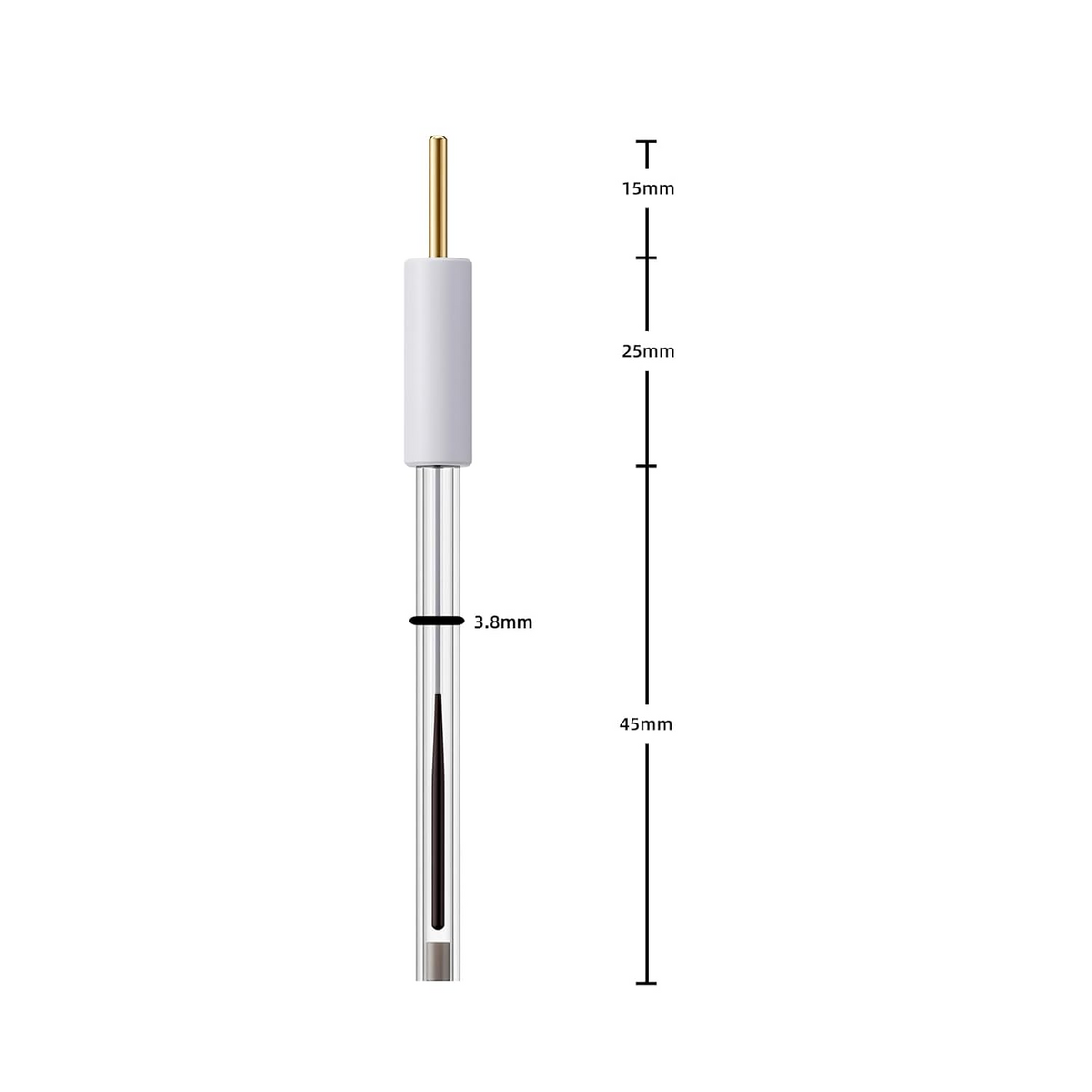 GaossUnion Ag/AgCl-Referenzelektrode, 3,8 mm, R1038