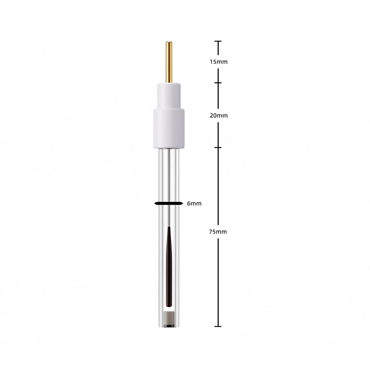 GaossUnion Ag/AgCl-Referenzelektrode, 6 mm, R1060